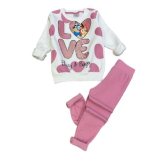 Комплект за момиче Bluey & Bingo – суичър и панталон (5–6 години) Комплект за момиче Bluey & Bingo – суичър и панталон (5–6 години)